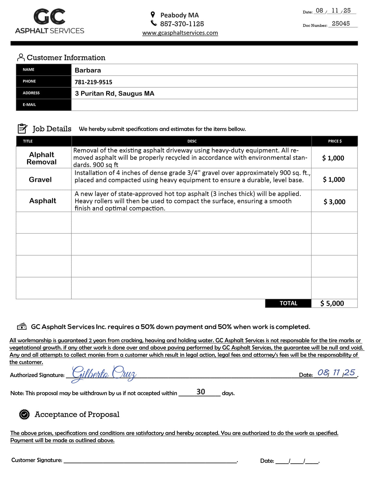 Deposit 3 Puritan Rd, Saugus MA