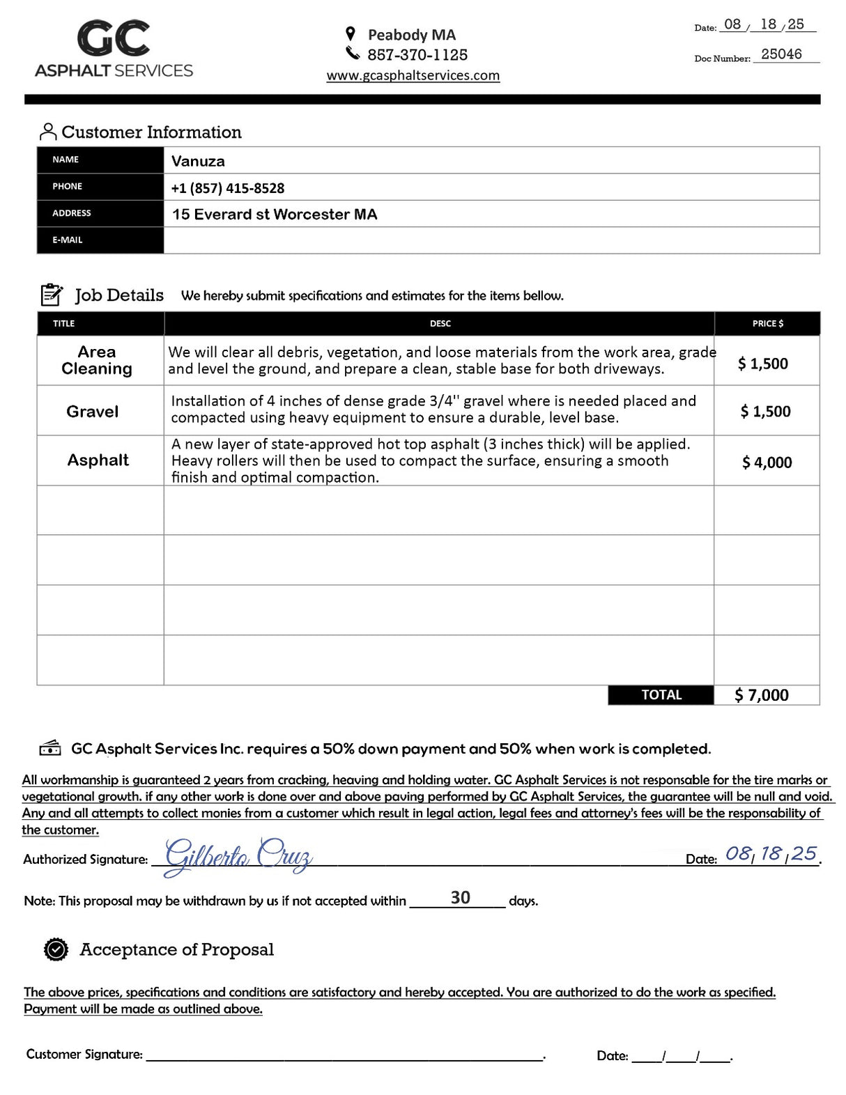 Driveway at 15 Everard st Worcester MA